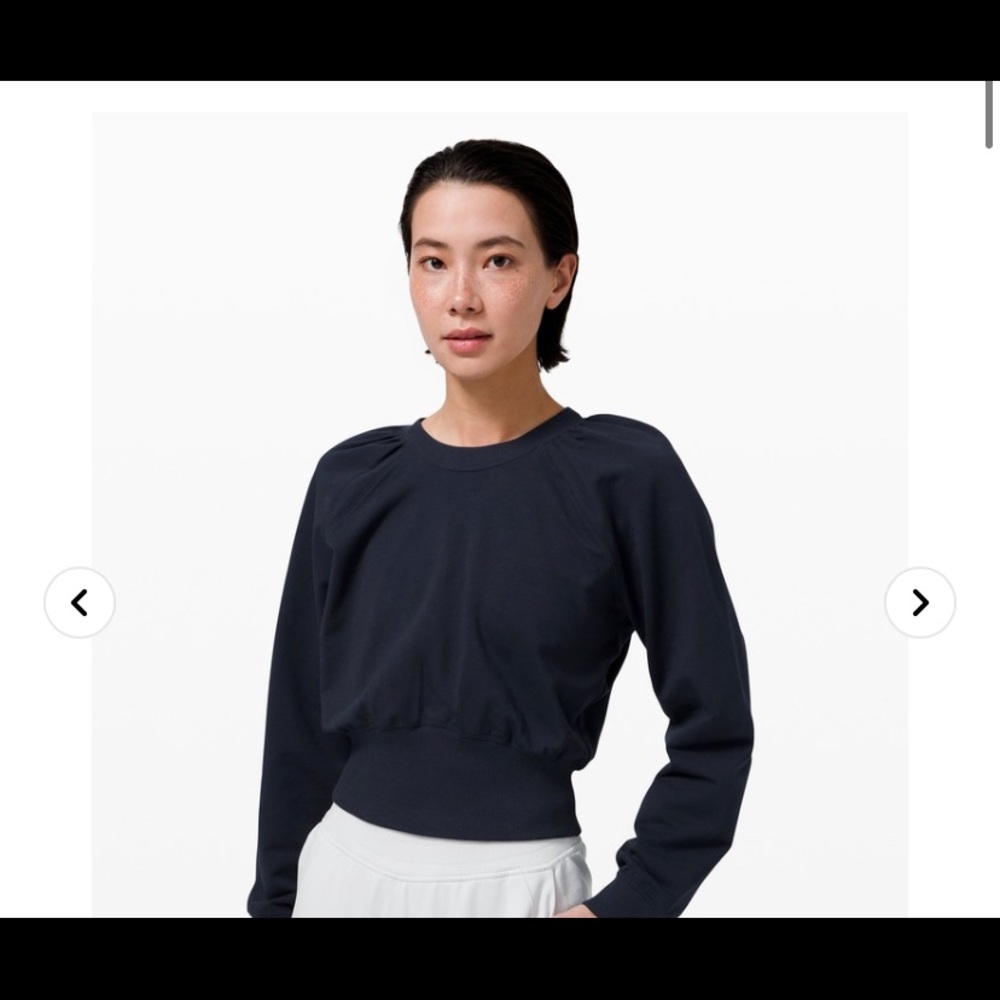 Lululemon puff sleeve crop sweater